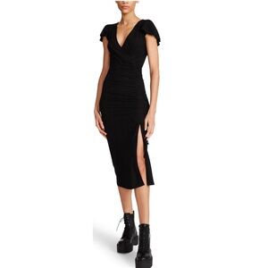 chinese dress ladies BETSEY JOHNSON 90s Black Mesh Beaded Halter Dress  Small  Love Street  Vintage